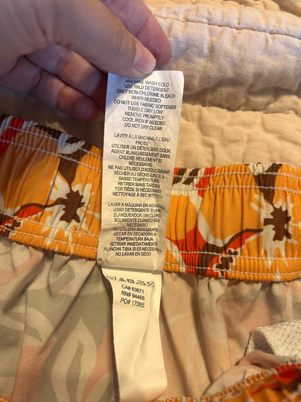Roxy Orange Brown Floral Board Shorts Size Medium - Picture 7 of 12